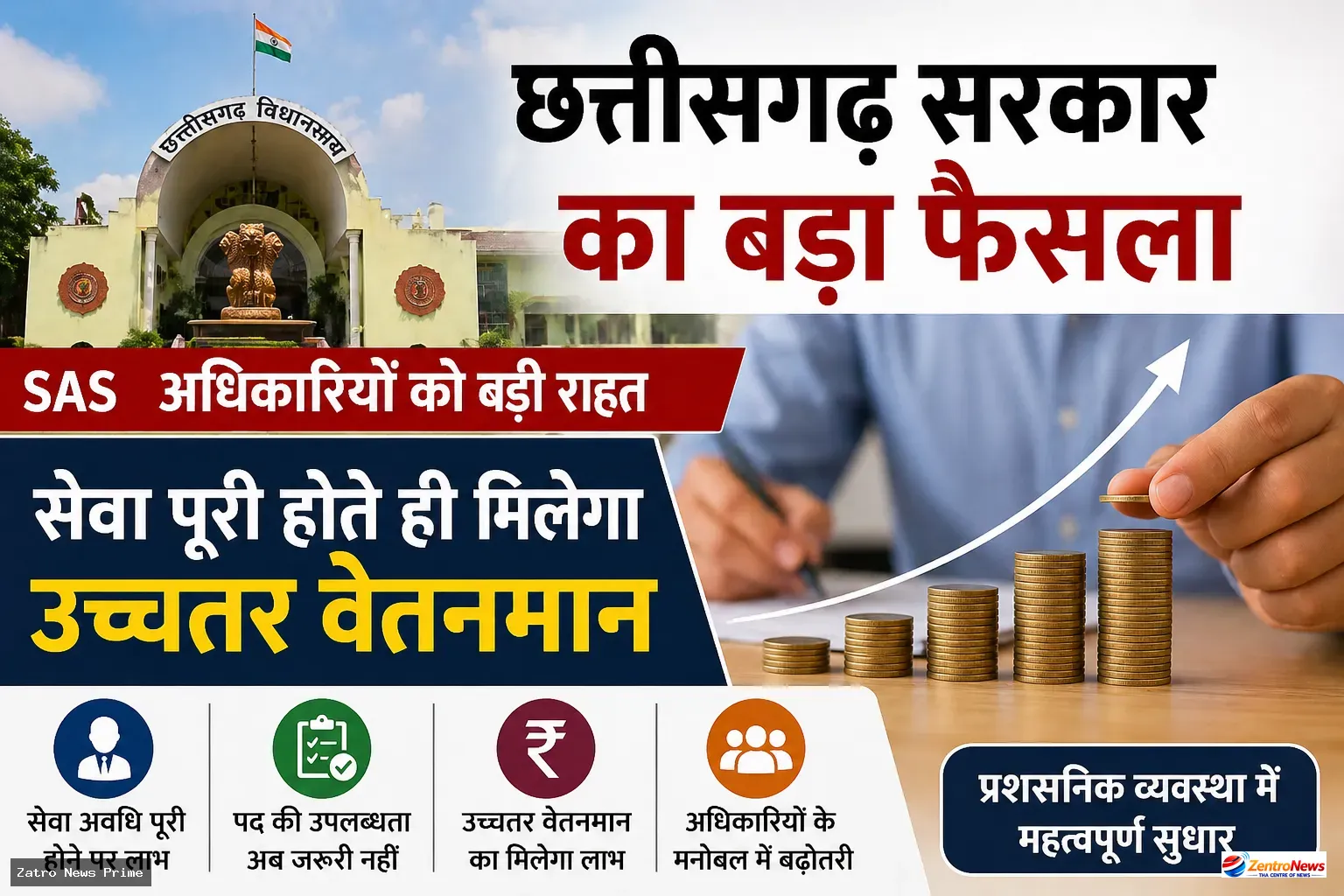 SAS अधिकारियों को राहत: बिना पद के भी मिलेगा प्रमोशन जैसा लाभ